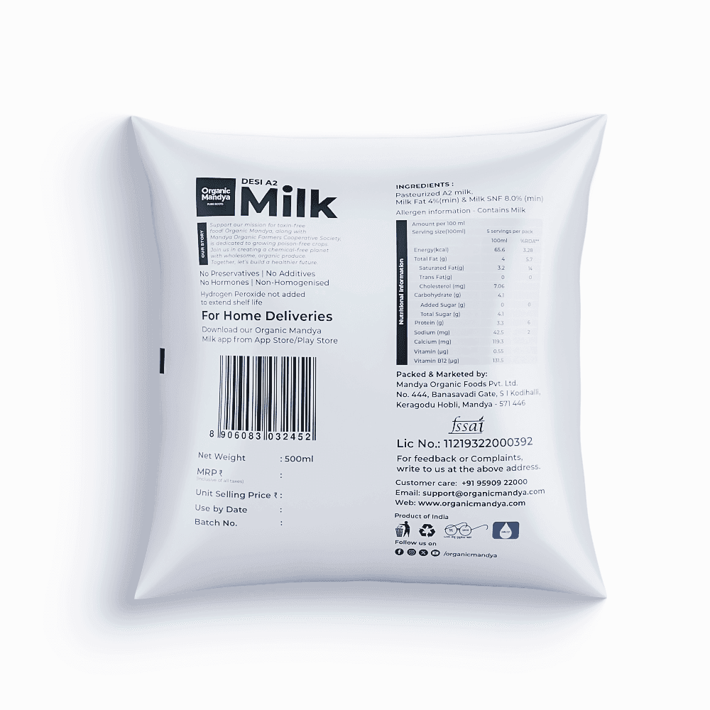 A2 Desi Cow Milk - Organic Mandya