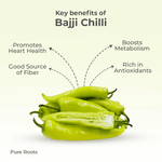 Organic Mandya Bajji Chilli (Mild Green Chilli for Bajji / Mirchi Bajji)