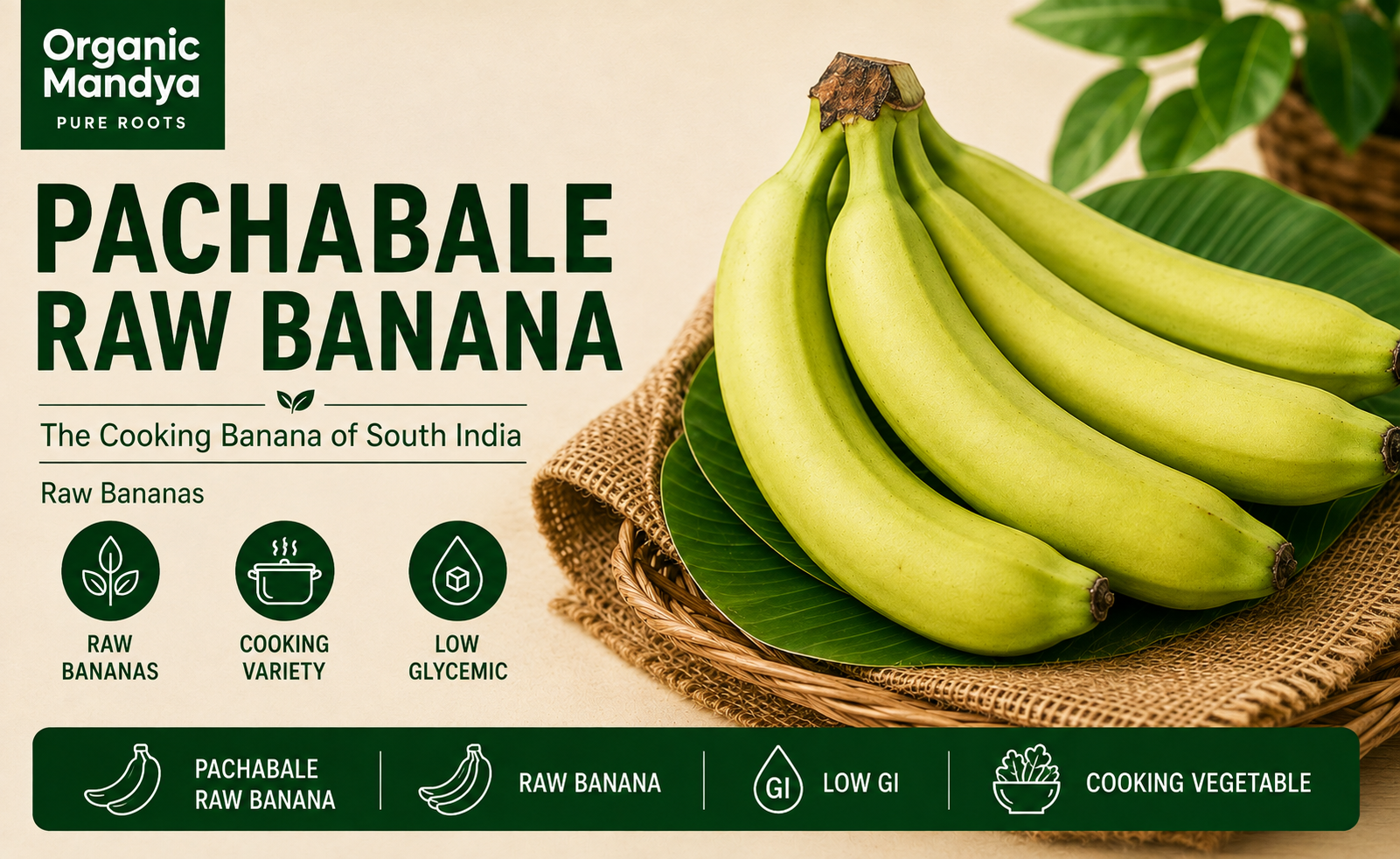 Fresh raw bananas