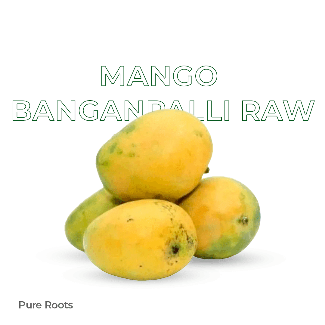Organic Mango Banganpalli Raw (Semi-ripe & mildly sweet) - Organic Mandya