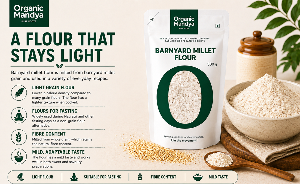 Barnyard millet flour with grains
