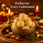 Besan Ladoo with Jaggery | A2 Desi Cow Ghee, No Refined Sugar (180G)