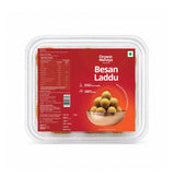 Besan Ladoo with Jaggery | A2 Desi Cow Ghee, No Refined Sugar (180G)