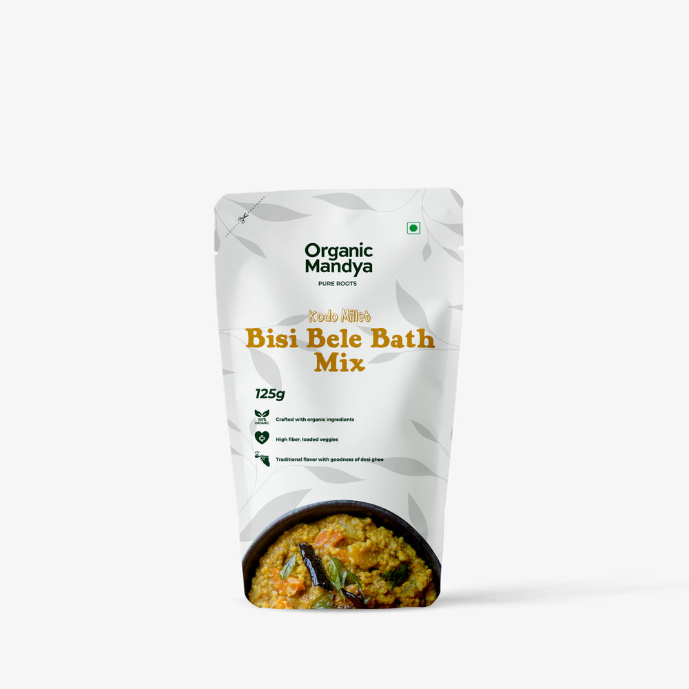 Kodo millet bisi bele bath mix front - Organic mandya