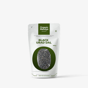 Organic Mandya-Black Urad Dal- 500g Front