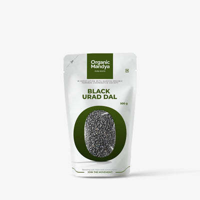 Organic Mandya Black Urad Whole (Black Gram Dal)
