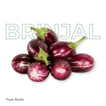 Organic Brinjal (Round) (Eggplant / Baingan)