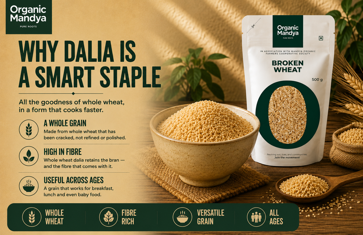 Broken wheat dalia