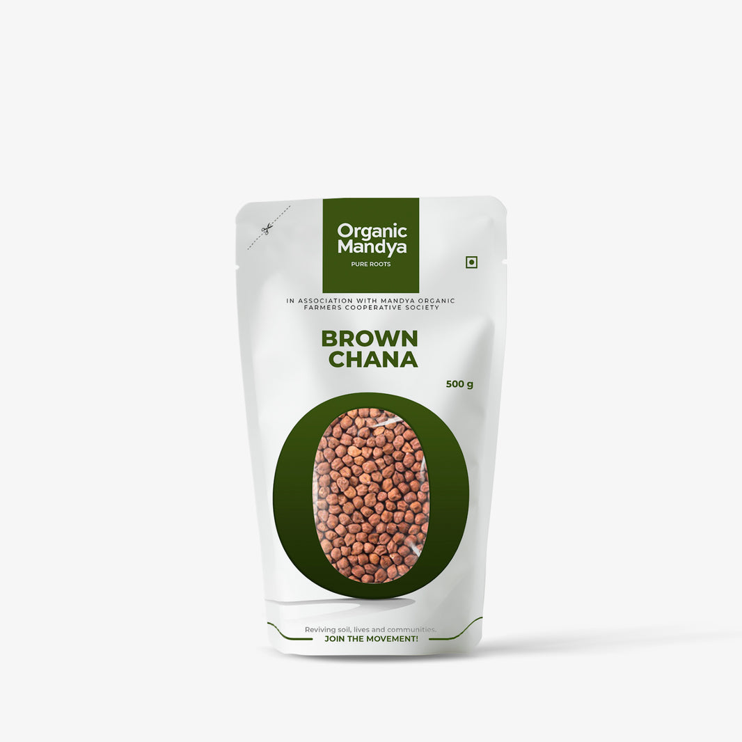 Organic Mandya- Brown Chana 500g Front