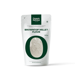  Browntop Millet Flour (500g) Front - Organic Mandya 