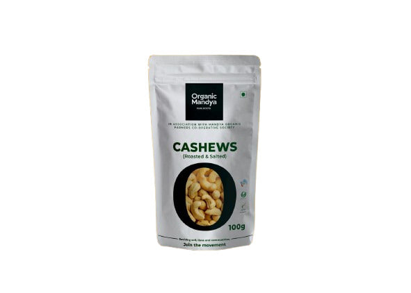 Roated Cashew 100g Front- Organic Mandya