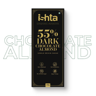 55% Dark chocolate with Almonds (40g)