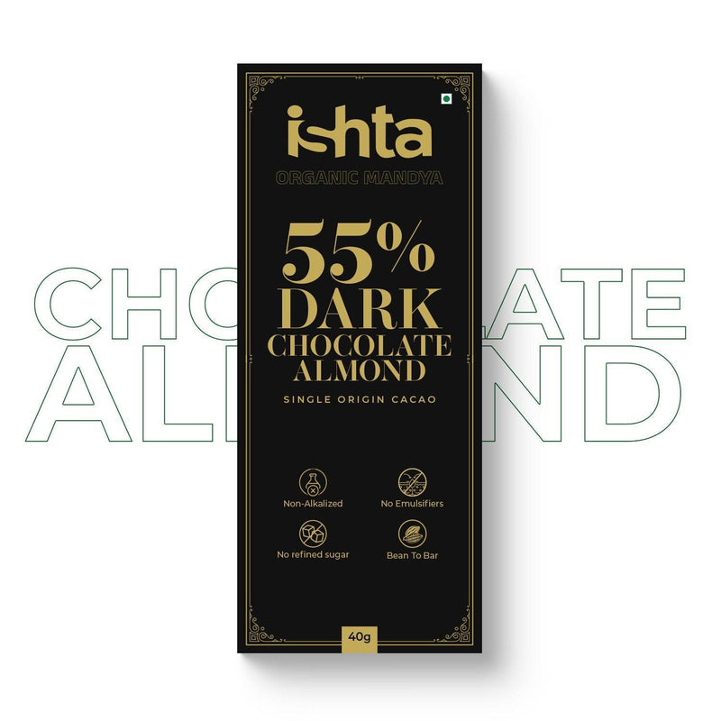 55% Dark chocolate with Almonds (40g)