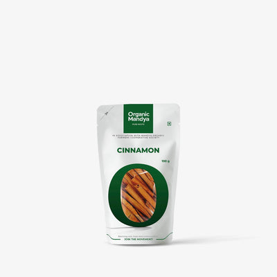 Cinnamon 100g Front-Organic Mandya