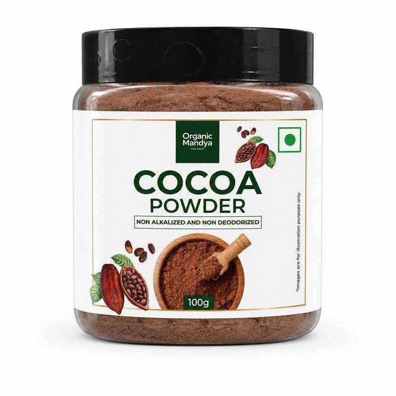 Organic Mandya Cocoa Powder | Natural, Non-Alkalized Baking Cocoa (100G)