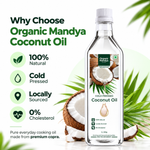 Cold Pressed Coconut Oil (Unrefined) 1L | Organic Mandya