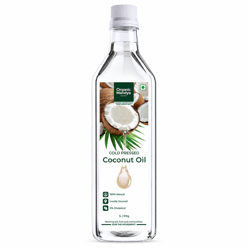 Cold Pressed Coconut Oil (Unrefined) 1L | Organic Mandya