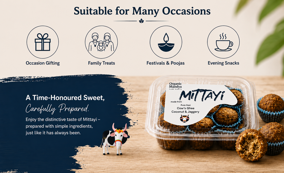 Mittayi with cow ghee