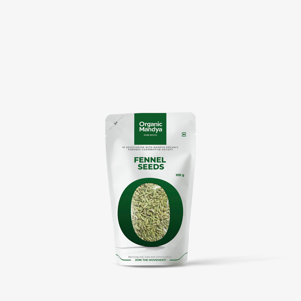 Organic Mandya- Fennel seeds- 100g Front