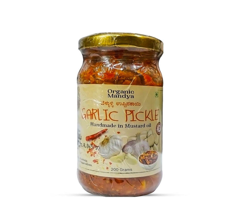 Organic Mandya Garlic Pickle (Lahsun Ka Achaar / Garlic Achar)