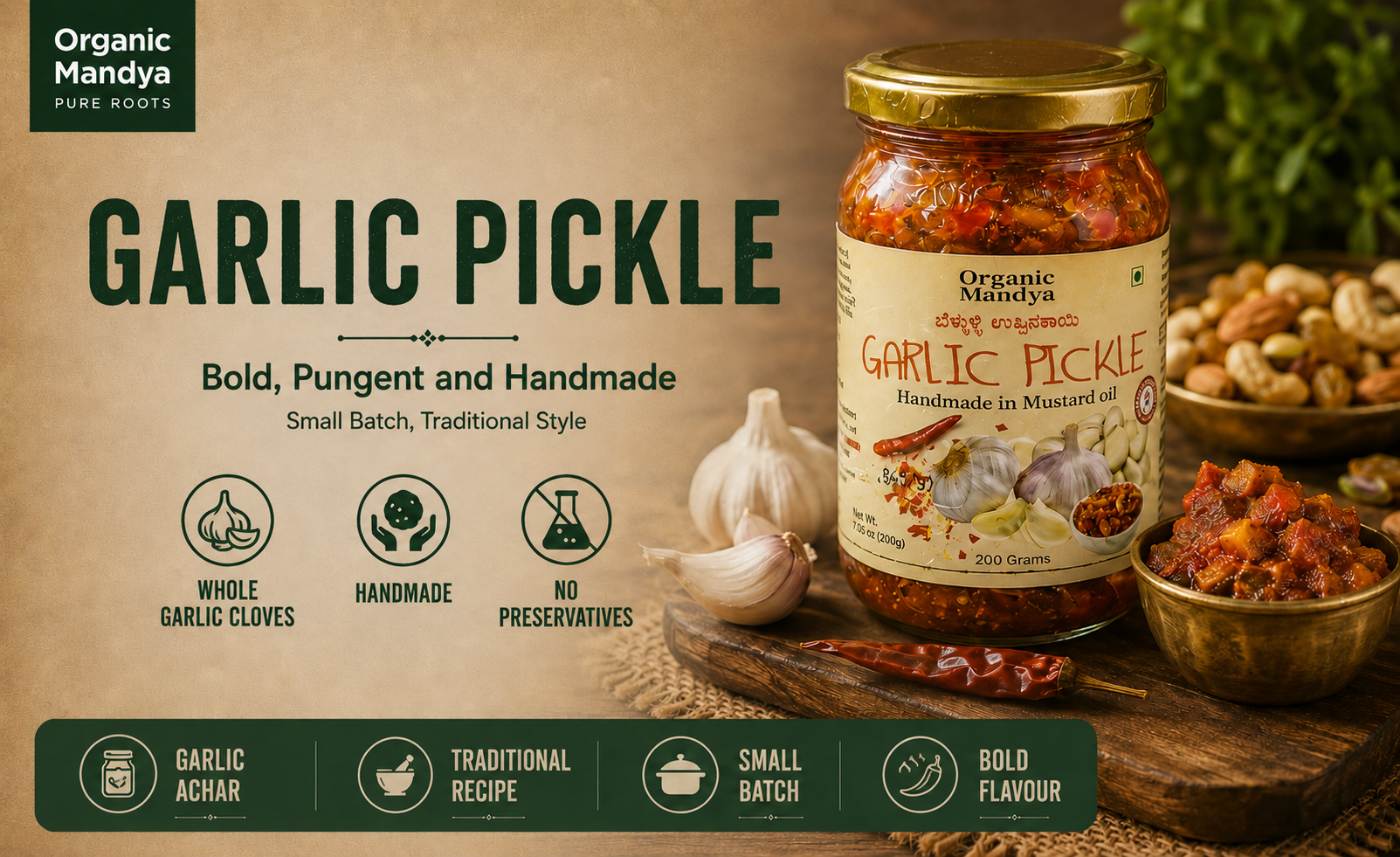 hand - made - garlic - pickle
