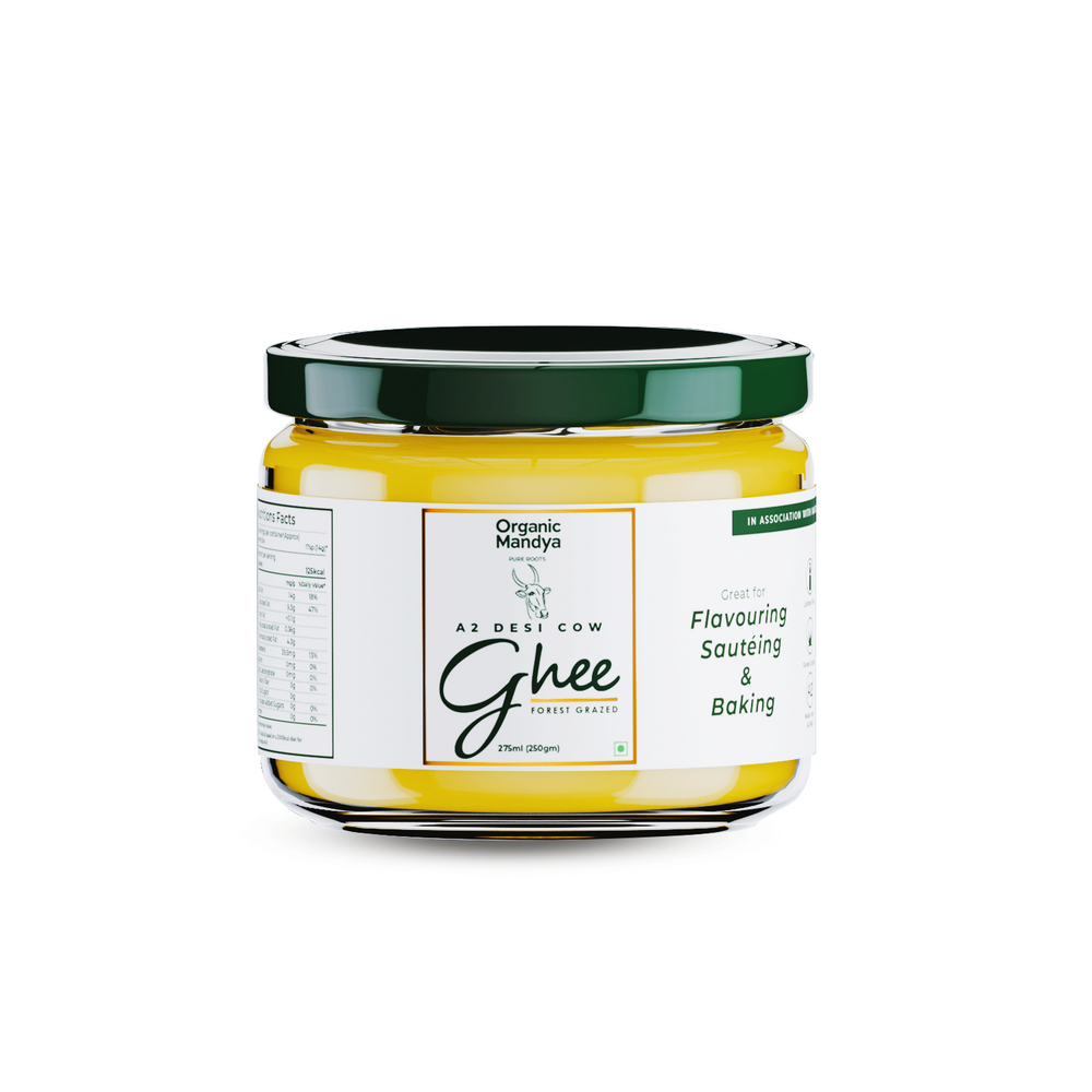 A2 desi cow ghee 275ml front - Organic mandya