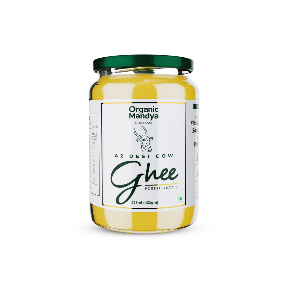 A2 desi cow ghee 475ml front - Organic mandya