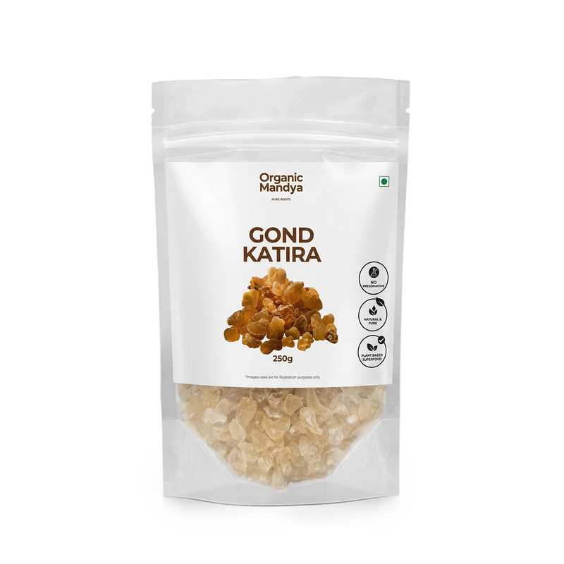 Organic Mandya Gond Katira | Natural, Hand-Cleaned Tragacanth Gum (250G)