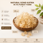 Organic Mandya Gond Katira | Natural, Hand-Cleaned Tragacanth Gum (250G)