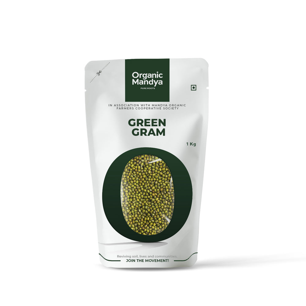 Organic Mandya Green Gram 1kg Front