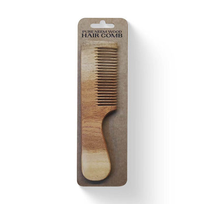 Pure Neem Wood Hair Comb Narrow Tooth – Anti-Dandruff Natural Comb