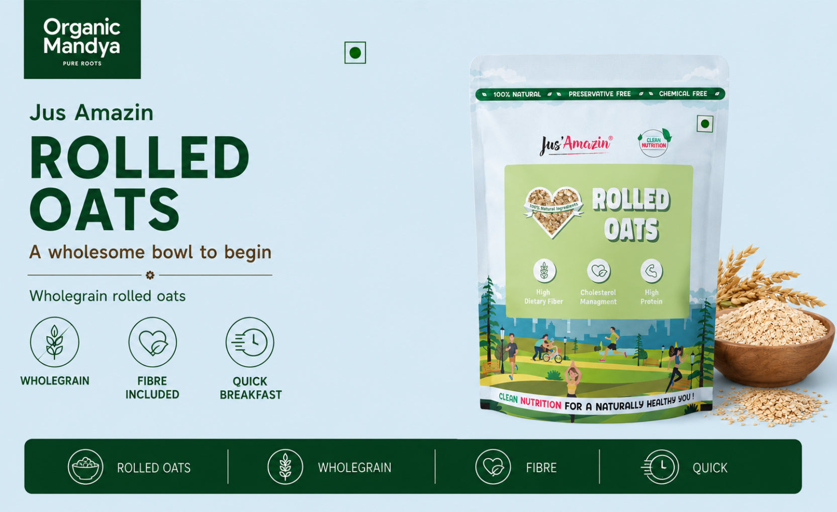high protein rolled oats