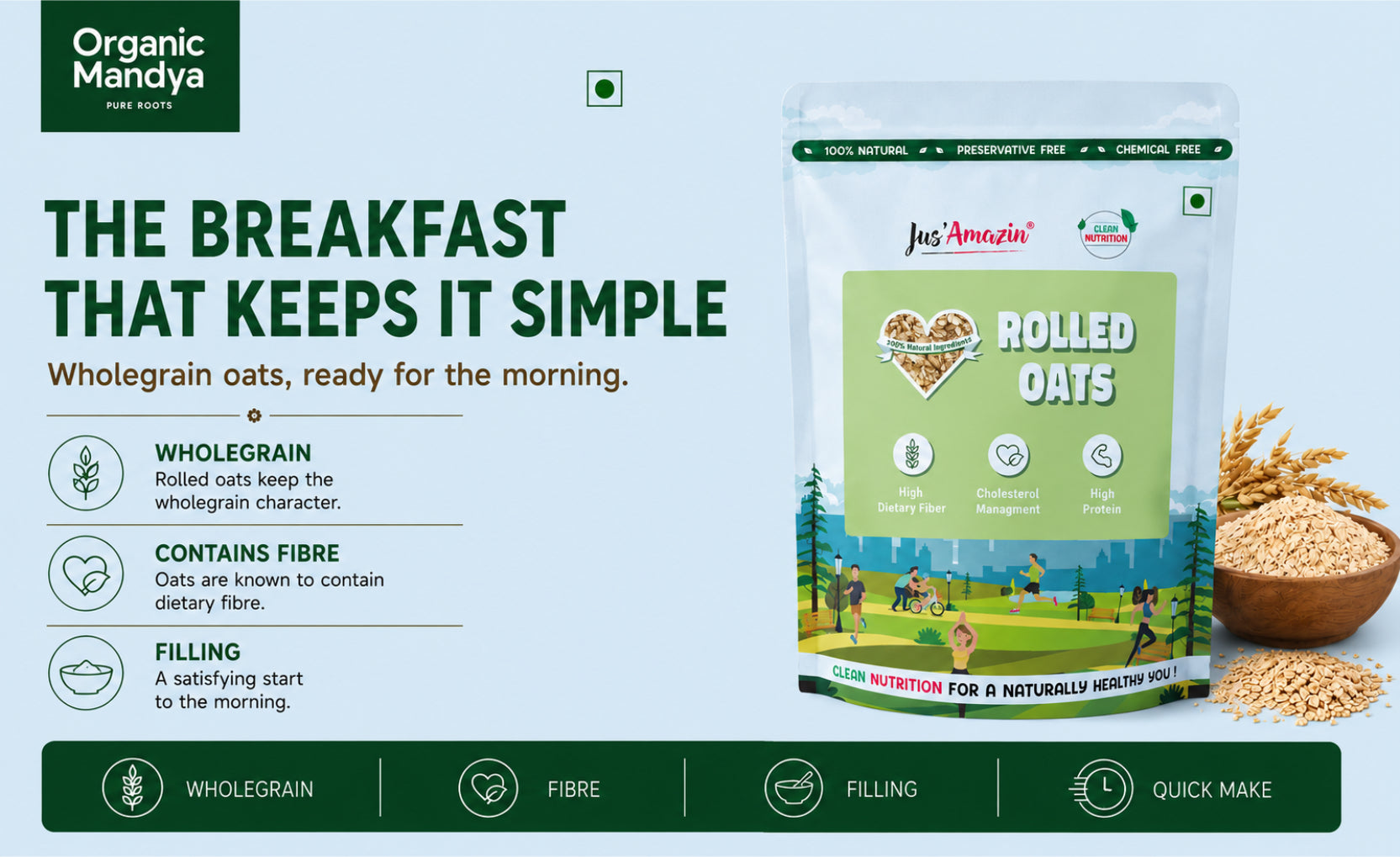 high protein rolled oats