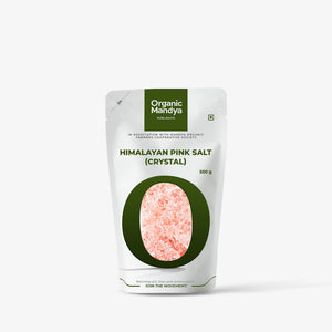 Himalayan Pink Salt(crystal) (500g) Front - Organic Mandya 