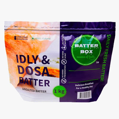 Organic Idly Dosa Batter (1kg) – Fresh Fermented Batter for Soft Idlis & Crispy Dosas