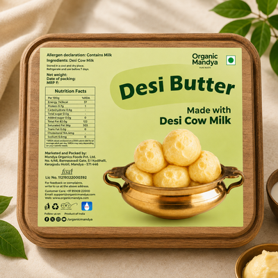 A2 Desi Butter | Organic Mandya Cow Milk Butter (Makhan)