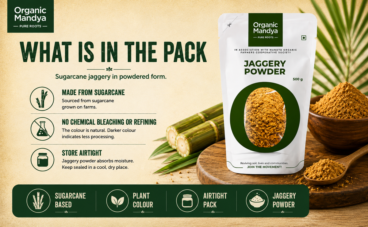 storage - jaggery - powder