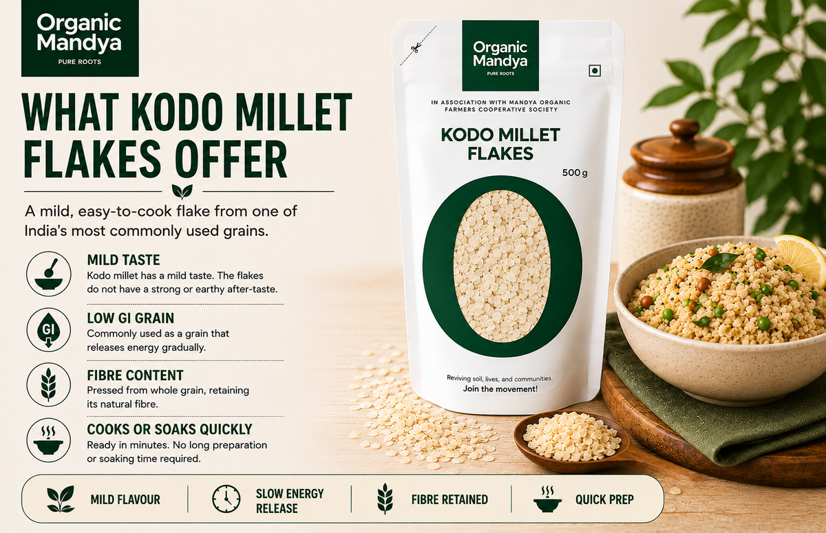 Kodo millet flakes grain
