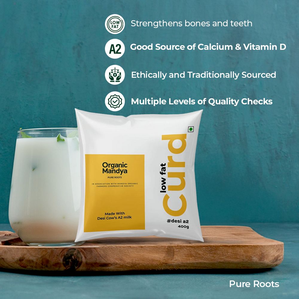 A2 Low Fat Curd Organic Mandya