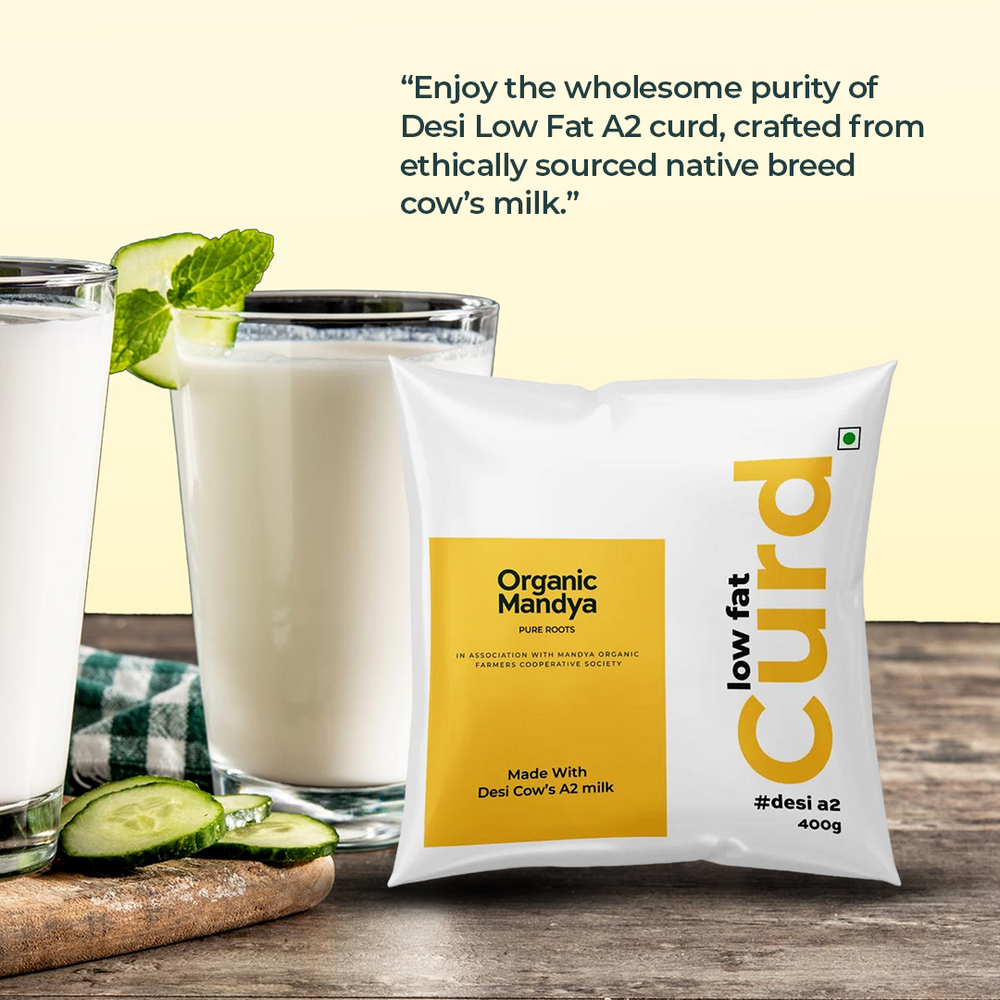 A2 Low Fat Curd Organic Mandya