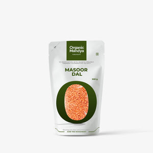 Organic Mandya Masoor Dal 500g Front