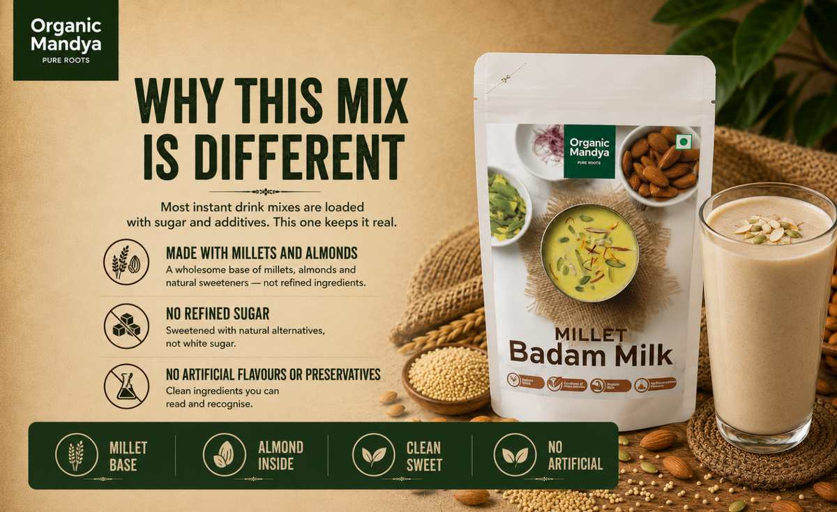 no - artificial - millet - badam - milk