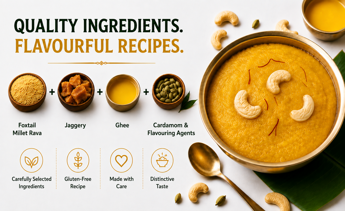 Millet rava sweet ingredients