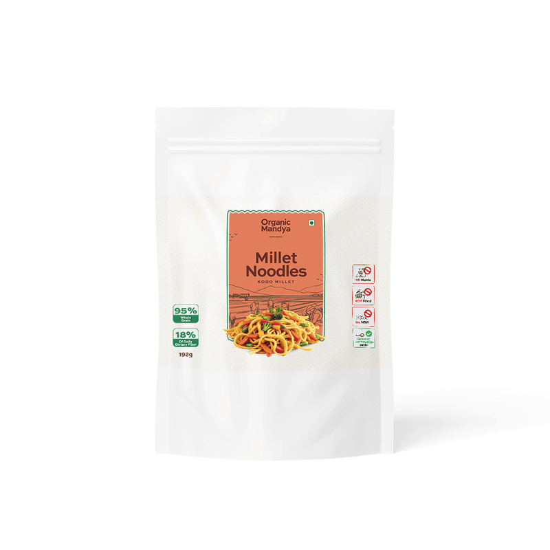 Organic Mandya Kodo Millet Noodles – No Maida, High Fiber & Healthy