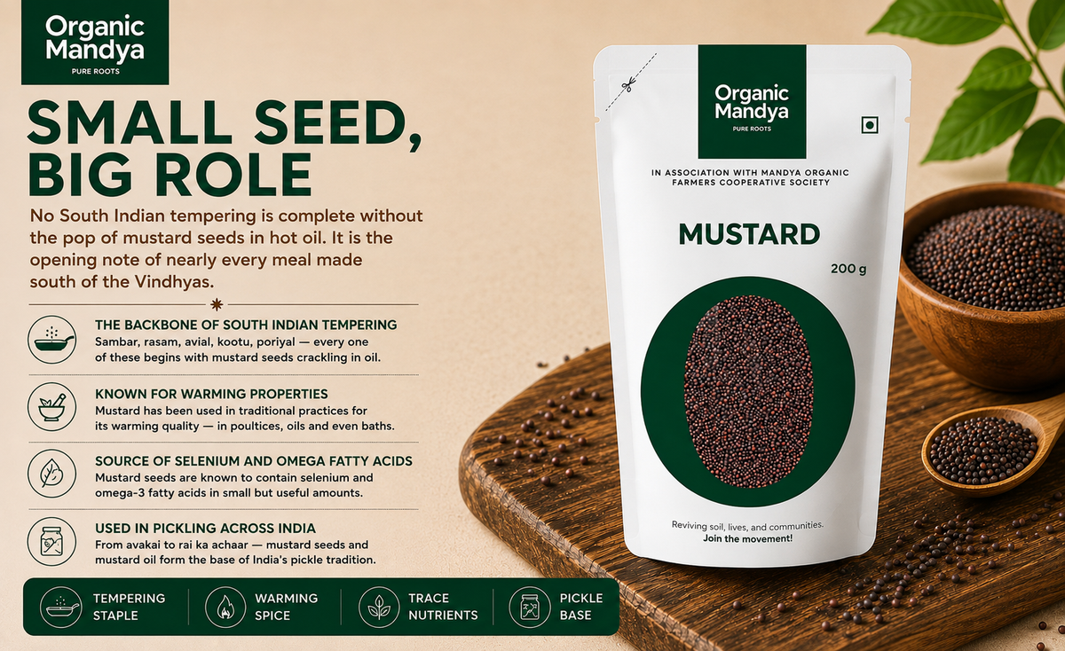 warming mustard seeds