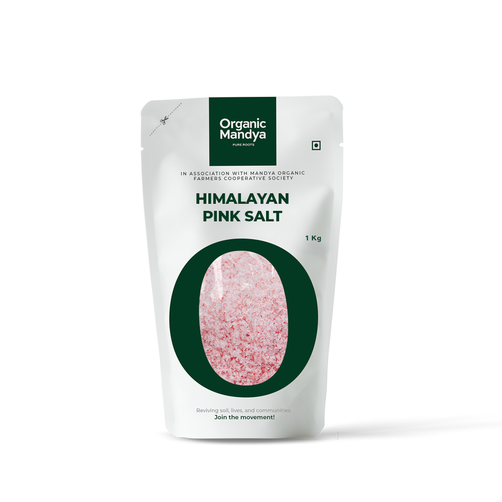  Himalayan Pink Salt 1kg(Front) - Organic Mandya 