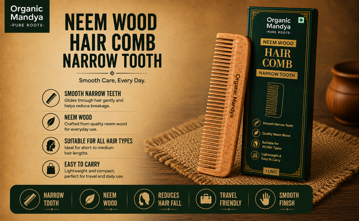 neem wood hair comb