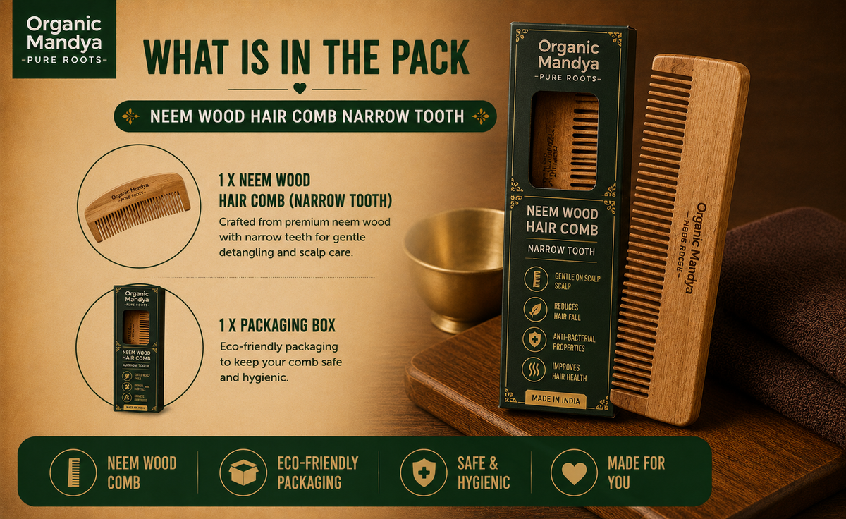 neem wood hair comb