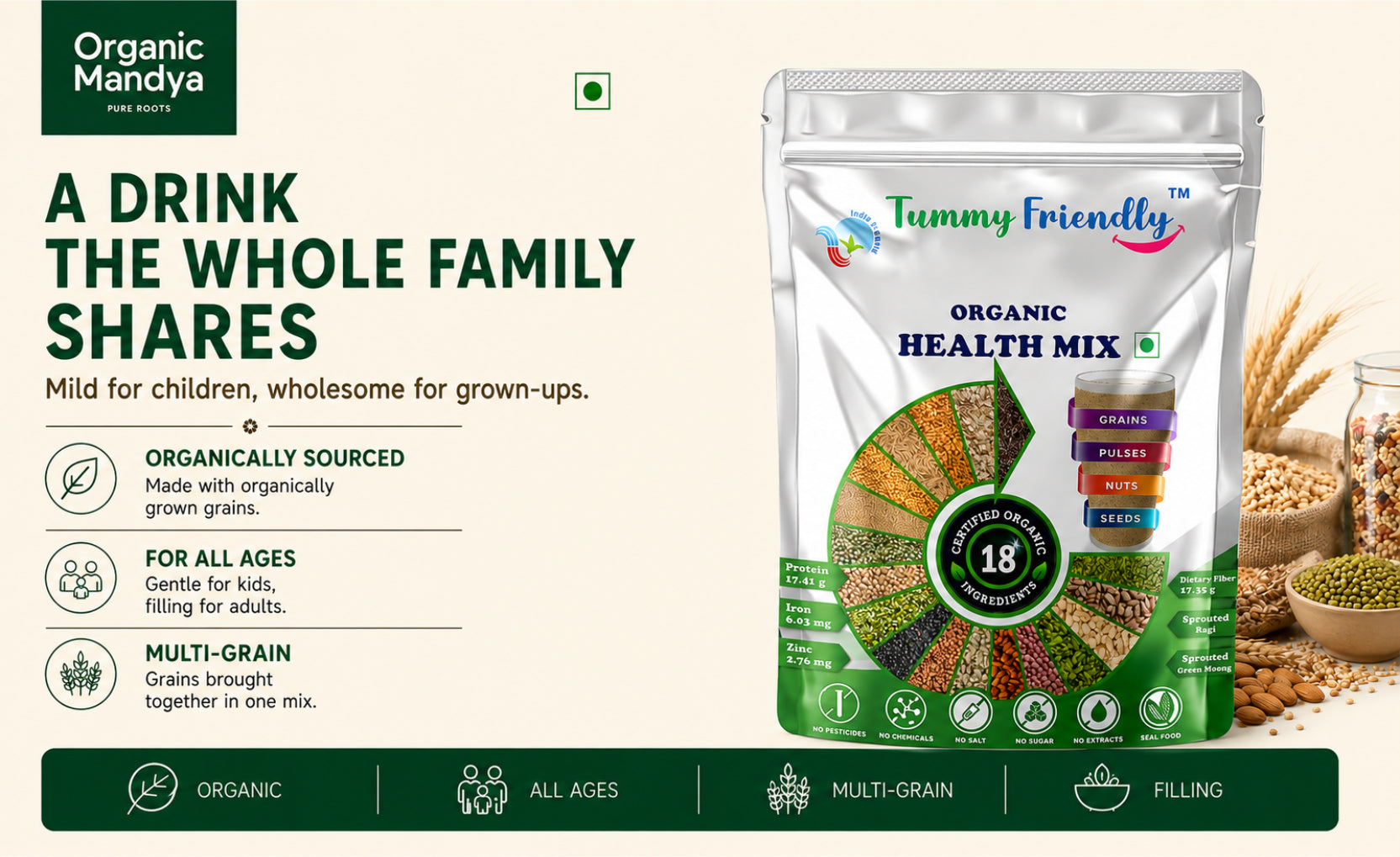 organic health mix nutrition
