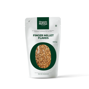 Finger Millet Flakes 500g Front-Organic Mandya 